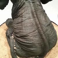 Sculpted 3D Baby Elephant Cake
