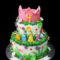 Disney princesses cake