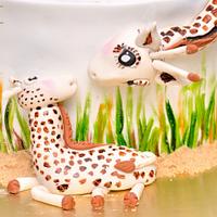 Baby shower cake- giraffe love