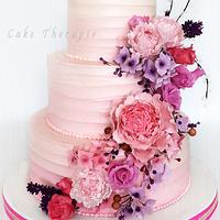  Floral Wedding cake 