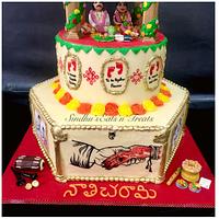south indian traditional wedding cake