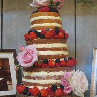 Rustic "Naked" Wedding Cakes