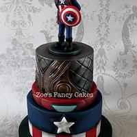 Avengers themed cake