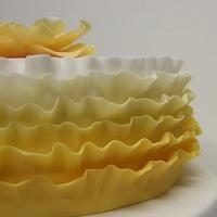 Ombre Ruffled cake