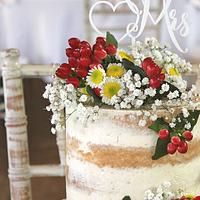 Naked wedding cake..