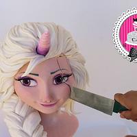 Unicorn Elsa Disney Deviant sugar art collaboration