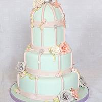 Vintage Birdcage Wedding Cake