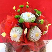 sweet bouquets with cupcakes