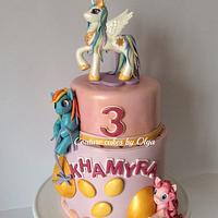  Surprise egg with my little ponies cake