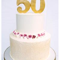 Golden Jubilee 50th birthday cake.