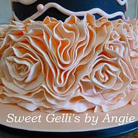 Rose Twirl Ruffles with Peach Anemone