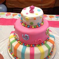 Dora in Candyland Birthday Cake