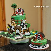 Farm Cake for First Birthday