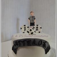 Football player cake