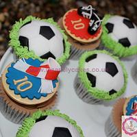 Football Birthday Celebration Cupcakes