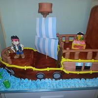 Jake and the Neverland pirates boat cake
