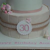 "Fairy and Flowers" 30th Birthday cake