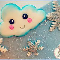Kawaii Snow scene Cake ❄️
