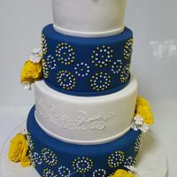 Shweshwe wedding cake 