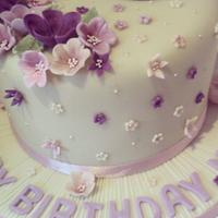 Flower birthday cake