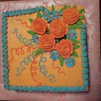 flower on cake