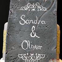 Sandra and Oliver's wedding cake