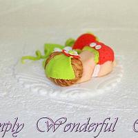 cake topper- strawberrie little girl