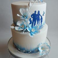 Birthday silhouette cake
