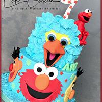 Elmo and friends cake...