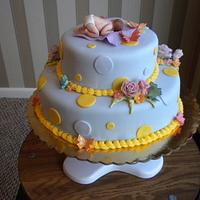 Baby Shower Cake: Butterfly & Dots