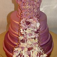 Lavender Cake - Gold and Pearl