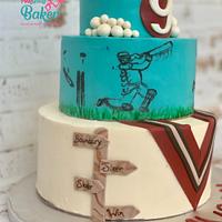 Cricket birthday cake 