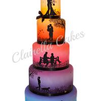 "Love Story" Wedding Cake 
