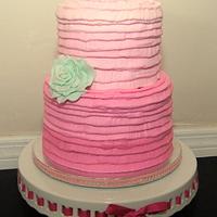 Ombre rose cake
