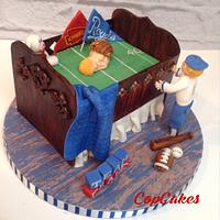 Sports team crib cake