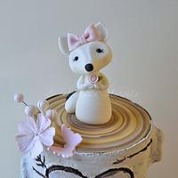 Woodland Theme Baby Shower Cake