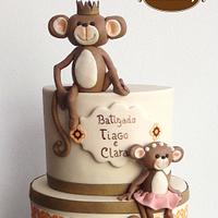 little monkey's baptism cake!
