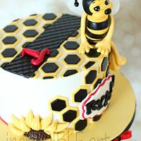 Bumble Bee!First Birthday Cake