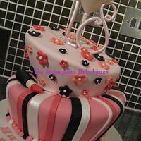 18th Birthday Pink Topsy Turvy Cake