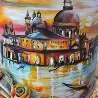 Carnival Cakers Collaboration:  Golden Skies of Venice