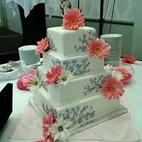 Gerber Daisy Wedding Cake