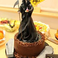 Grim Reaper Halloween Cake