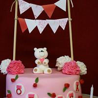 First Birthday Bunting Style Cake
