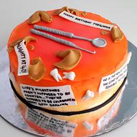 Dental Fortune Cookie Cake