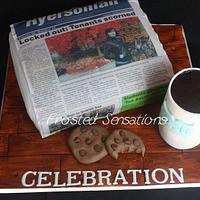 Newspaper cake