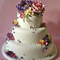 Cottage Garden wedding cake