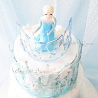 Frozen cake with a little flurry cloud