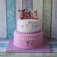 Christening cake -  Bears
