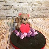 Fondant Cake-Topper - Sweet Valentine Collaboration 2017 bear