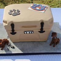 Yeti Cooler Groom's Cake - Cake by KatesBakes - CakesDecor